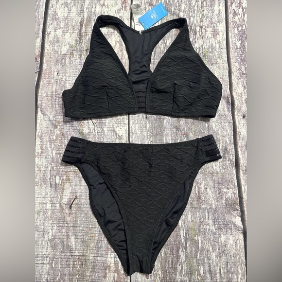 NWTS Black Textured Bikini - Picture 5 of 7
